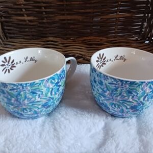 EUC Lily Pulitzer Coffee Cup Mugs 14 Oz.  101